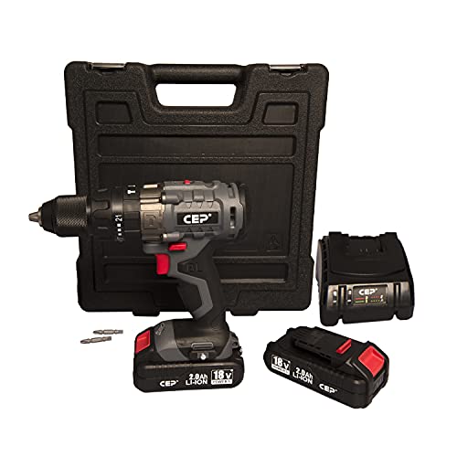 Trapano Avvitatore A Batteria CEP A Percussione ML-CD125 Valigetta con due batterie 18 V 2.0 Ah e caricatore