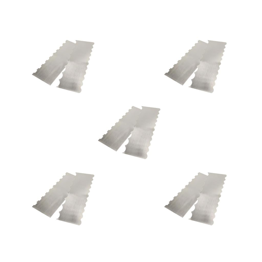 Juego de 5 peines para decoración de pasteles, 2 unidades, para glaseado de bordes de crema