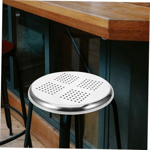Siège Rond de Bar en Acier Inoxydable aux Bords Poncés Lisses - 4
