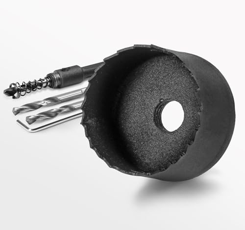 Image of 1-3 /4 Inch Hole Saw with 9.1mm Triangle Shank Arbor, JTemgle Bi-Metal Hole Saw Heavy Duty Hole Cutting Tool for Cornhole Boards, Recessed Lights, Wood, Plastic, Drywall & Soft Metal