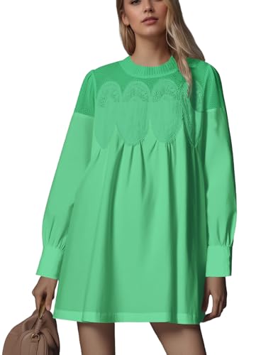calbatic Women Floral Lace Crochet Mesh Mini Dress...