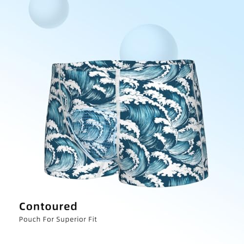 Boys' Cotton Boxer Brief Soft Underwear-Ocean Waves4