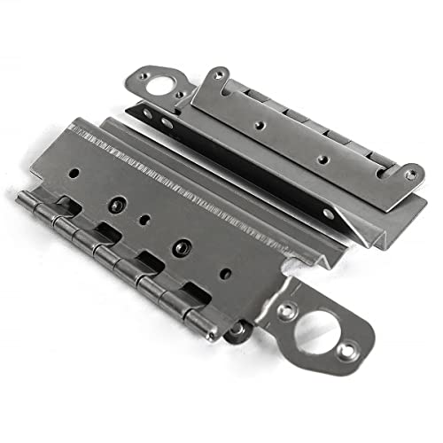Kit de herrajes, cerraduras y bisagras para alforjas duras, compatible Harley Road King 2014-2020 (Cromo y Negro) miniatura 3