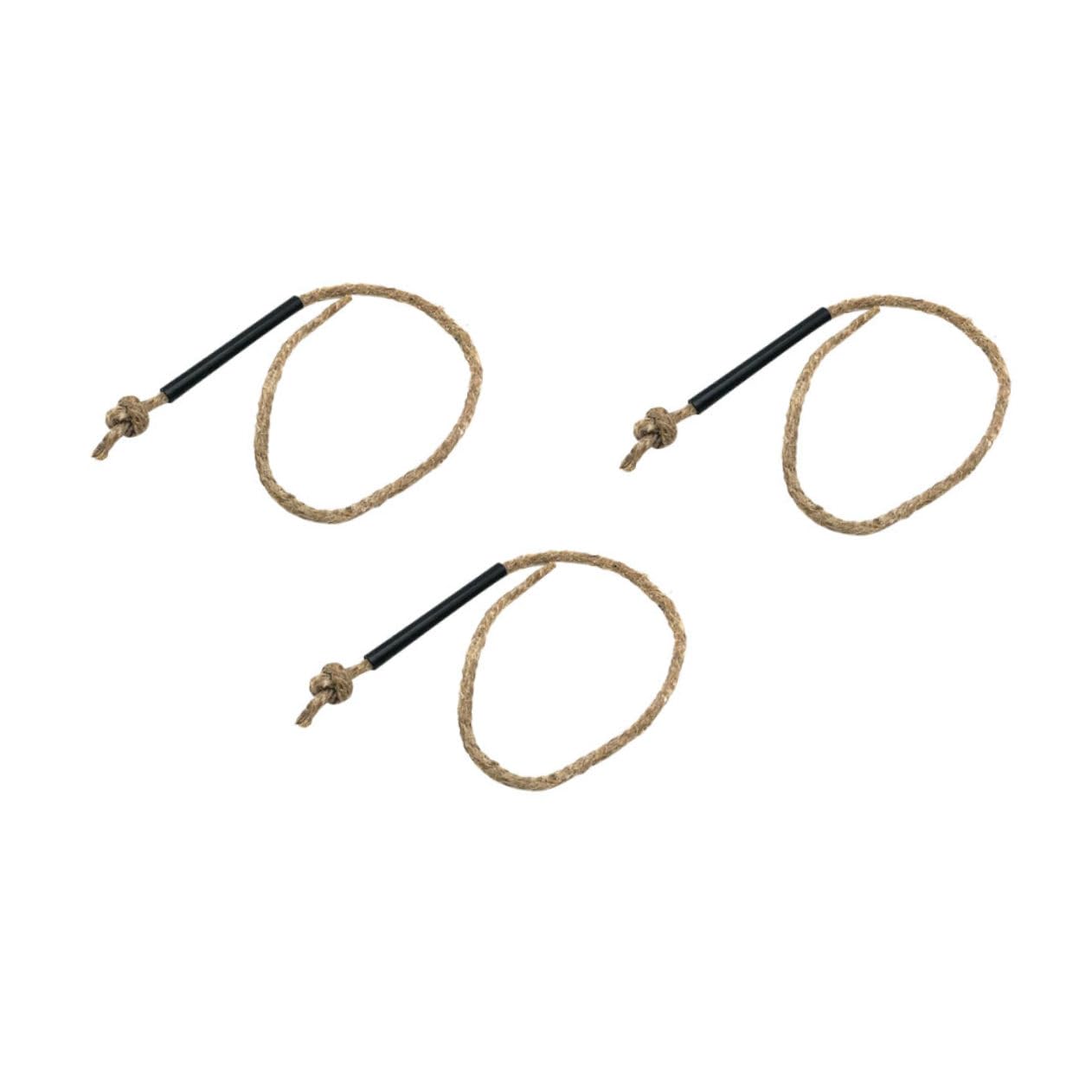 Abaodam 3Pcs Fire Starter Rope for Camping and Survival Jute with Wax Infusion Flame Starting Supplies Essential Emergency Fire Kit