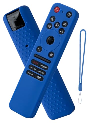 Image of Silicone Tv Remote Cover Compatible with LG Smart TV Remote LG MR25GA Full Wrap Protective Case with Lanyard [Remote NOT Included] (Blue)
