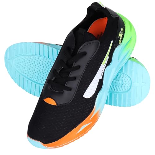 Image of Snatch Breathable Sports Shoes for Men | Lightweight PU Mesh Running & Walking Sneakers | Slip-Resistant Lace-Up Gym Shoes for Training, Gym Hair & Beard Trimmer Included