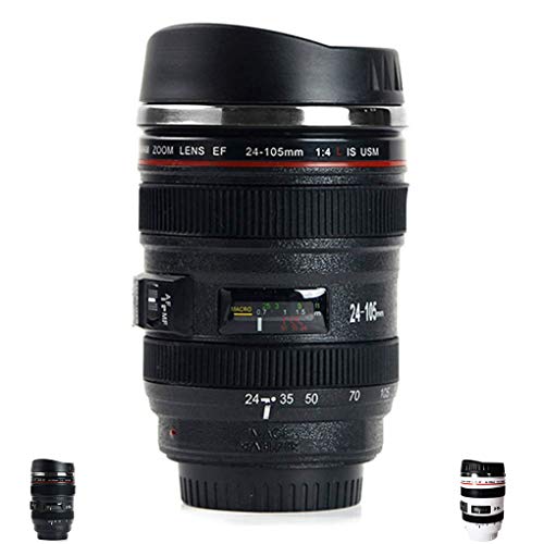 Spiegelreflexkamera-Becher Reise-Kaffeetasse-Edelstahl-Tasse Wasser Tee-Wasser-Becher-Edelstahl-Tumbler