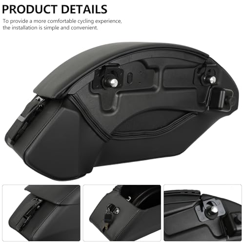 Alforjas laterales para motocicleta con sistema de liberación rápida, color negro, compatibles con Indian Scout Sixty ABS 2015-2023 miniatura 3