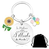 QTZXZX Cadeaux Noel Filleule Porte clef Cadeau d'anniversaire Porte...