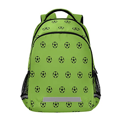 Sac à dos scolaire football vert pour garçons et filles Vnurnrn