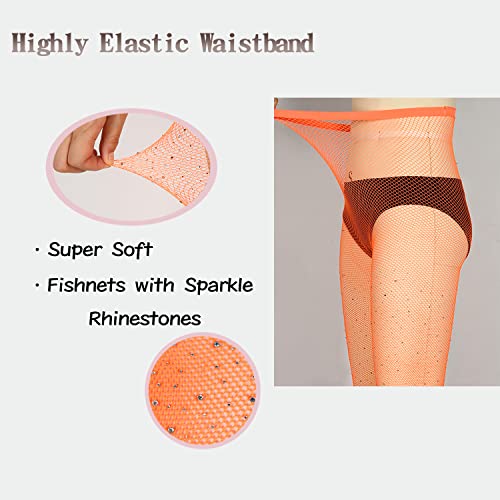 Benefeet Sox Women Sparkly Fishnet Stockings High Waist Fishnets Tights Glitter Rhinestone Mesh Sexy Pantyhose Halloween4