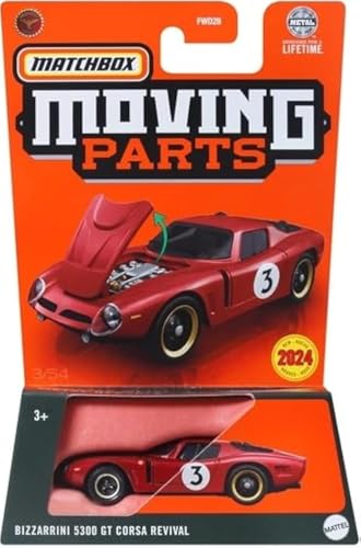 Matchbox Moving Parts Bizzarrini 5300 GT Corsa Revival Rojo miniatura 1
