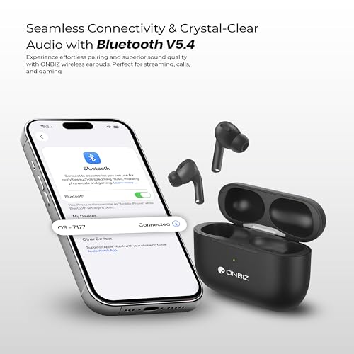 Image of Wireless Earbuds, Bluetooth V5.4, Hi-Res Audio, IPX4 Water Splash Proof, 20+ Hours Playtime, 10mm Dynamic Driver