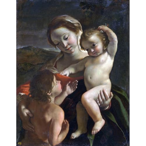Vierge à l'enfant Lanfranco impression giclée pour sublimer votre salon classique