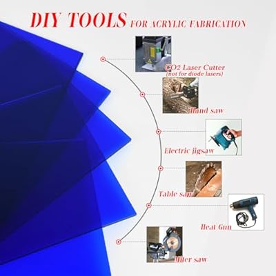 5 Pack Acrylic Sheet Blue Translucent Colored Transparent Sheets Easy to Cut for DIY Art Projects,Crafting,Display Project,Signs,Painting,Laser Cutting Plastic Plexiglass Panel 5x7 2.8mm Thick