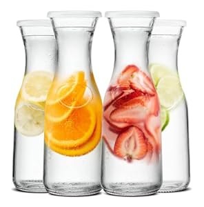 Kook Glaskaraffe Krüge 1000ml, 4 Stück