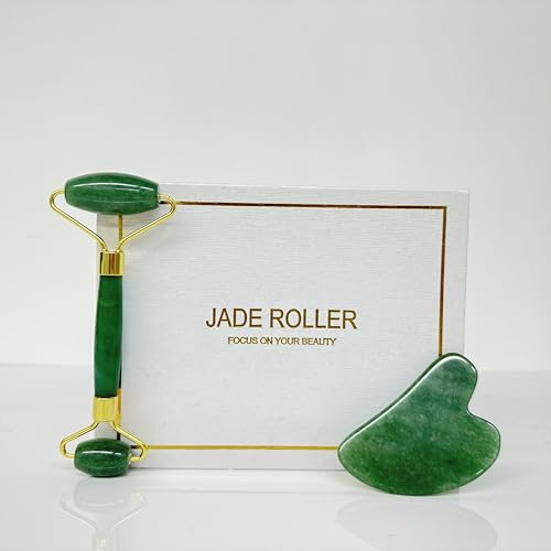 Jade Roller & Gua Sha Set for Women - Facial Massage Tool with Jade Gua Sha & Face Rollers, Great for Muscle Relaxation & Beauty Regimen