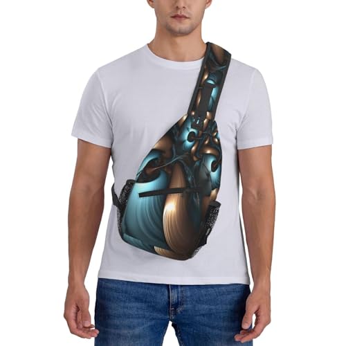 Bolso cruzado para hombre con bandolera diagonal negro miniatura 7