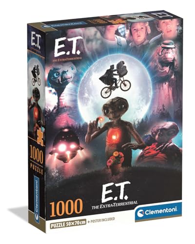 Clementoni – Puzzle 1000 Pièces E.T. – 14 Ans et + – Jeu de société Film culte, scène Iconique – Idée Cadeau