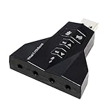 ✪ 【ADAPTADOR DE SONIDO USB CON VOLUMEN AJUSTABLE】 Las teclas funcionales incluyen, micrófono y sonido encendido / apagado, control de volumen (arriba / abajo), puede ajustar el volumen según sus preferencias. Ideal para juegos, video y disfrutar de la música.