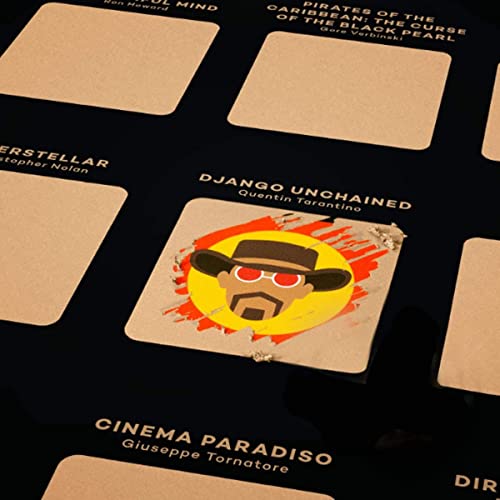 Top 100 Movies Scratch Off Poster, Films Of All Time Bucket List Premium Wall Decor For Movie Lovers, Movies Scratch Off Calendar With Scratcher, Great Movies Gift For Men Or Women（16.5'' X 23.4''） #TOP3