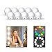 LEDGLE Hollywood Luces LED de Espejo, Tocador Maquillaje Led Kit Usb Cable, 10 Bombillas Dimmable 3 Modos De Color y 10 De Brillo con Control Remoto para Maquillaje y Espejo de Tocador