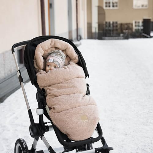 Elodie Details Uniwersalny śpiworek do wózka dziecięcego – różowy Bouclé