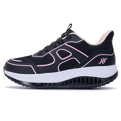 Image of QAUPPE Womens Walking Shoes with Arch Support Wide Orthotic Athletic Sneakers Plantar Fasciitis Tennis for Heel and Foot Pain Relief