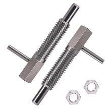 2 Pcs M6 Stainless Steel Retractable Indexing Plunger Pin with Nut Spring Loaded Telescopic Locking Pin L Handle