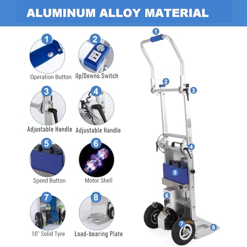 Carretilla eléctrica plegable para escaleras de aluminio miniatura 2