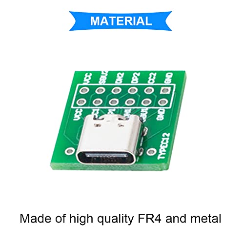 Youmile 10 Pcs Type-C USB to DIP Adapter 2.54mm 12 Pin Female Connector PCB Converter Board for DIY - Image 2