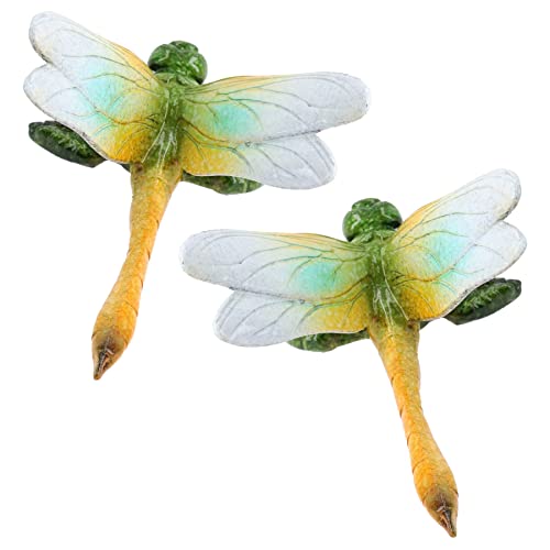 Libélula de resina verde AB Tools, pareja de esculturas de alta calidad 2