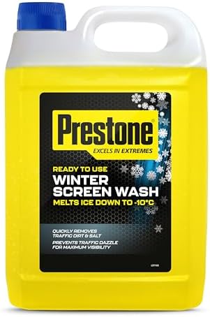 Prestone Screenwash, Ready To Use Screen Wash For Cars - Winter, High Performance Cleaning With Streak Free Formula, Maximum Visibility Winter Windscreen Washer Fluid, Removes Stubborn Dirt, 5L Bottle - View 3
