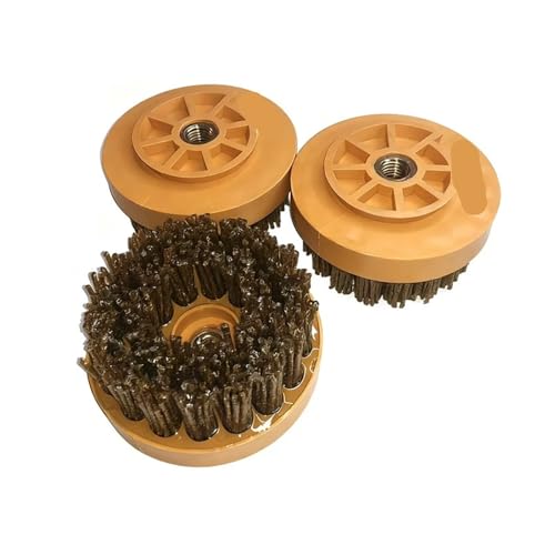 100MM 4インチ ヘビーデューティーダイヤモンドブラシ スネイルクランプ付き 電動工具研磨ブラシ 石材・大理石・花崗岩研磨用 wanglan(400_1PCS_M10)