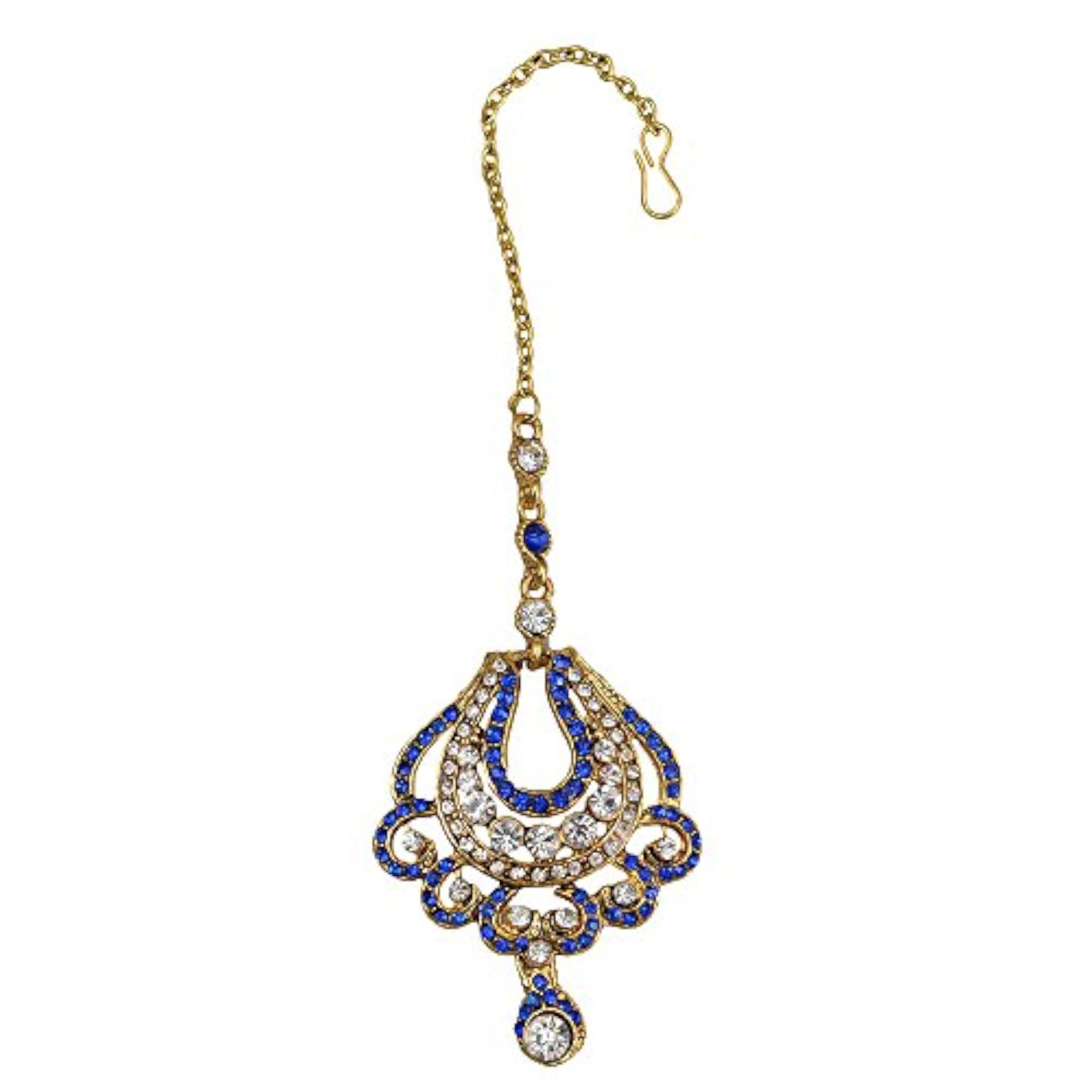 Earring Maang tika set with Kundan and Pearls