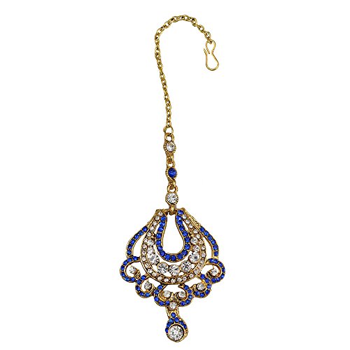 Earring Maang tika set with Kundan and Pearls
