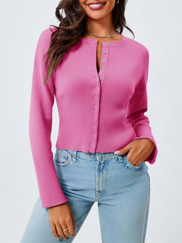Image of Saodimallsu Womens Cropped Sweaters Cardigan