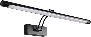 Lámpara de pared LED, luz de espejo for baño, AC90-265 V, apliques de pared, accesorio de interior, luz de tocador impermeable, color negro y plateado, Lámpara de araña