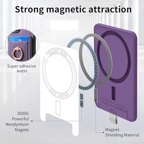 Coque antichoc iPhone 17 Pro violette avec bague de support - 6
