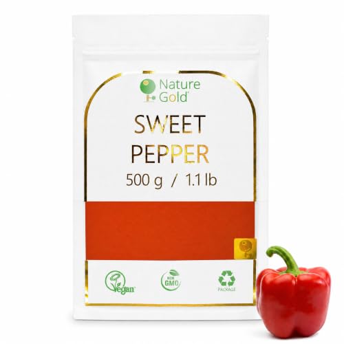 SWEET PEPPER Powder | SWEET RED PAPRIKA | 500g - 1.1 lb | 100% Natural &amp; Vegan | No-GMO | Without Sugar and Any Additions ~*~