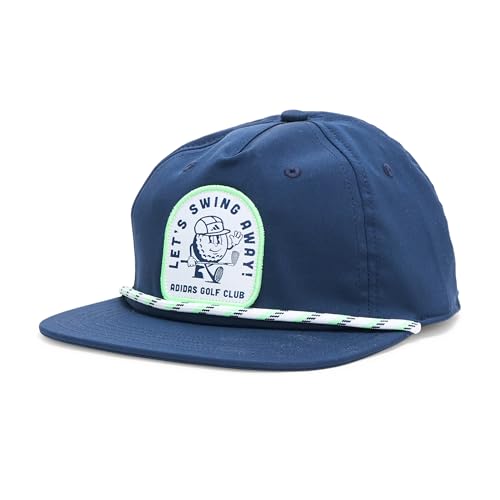Adidas Lets Swing Away 5-Panel Rope Golf Hat Tapa, Azul Marino Universitario, Talla única Unisex Adulto