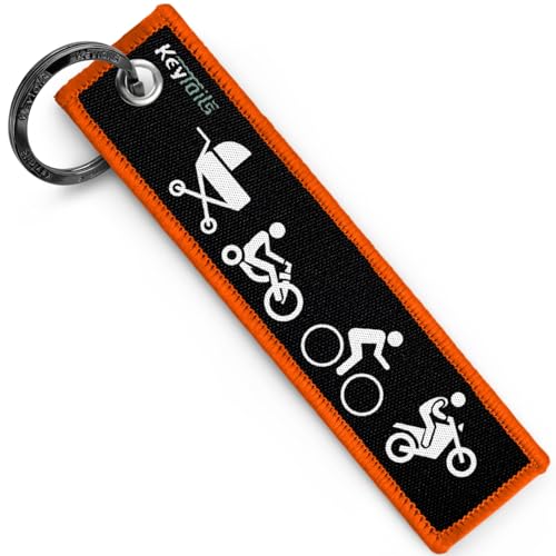 KEYTAILS Keychains, Premium Quality Key Tag for Motorcycle, Scooter, Dirt