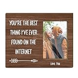 GOODBANER Couple Picture Frames for Couples, Valentine's Day Gifts for Her Him Girlfriend Boyfriend Anniversary Wedding Gifts Wooden Photo Frame 4x6 Photo for Home Wall Table Decor -23