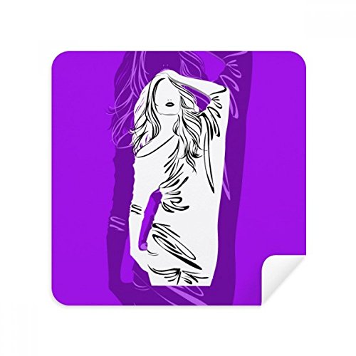 Chiffon de nettoyage de lunettes DIYthinker violet écran téléphone screen cleaner tissu daim
