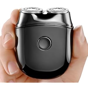 Mini Electric Shaver, Kongeeker M30 Pro Travel Shaver for Men with Zinc Alloy Body, Travel Lock, USB-C Rechargeable, UV. Compact Face Shaver for Men for Quick Touch-ups, Travel, or Daily Use. Black