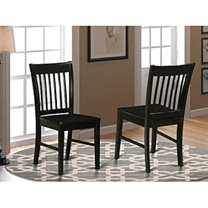 Eastwestfurniturenfcblkwnorfolkdiningchairsslatbackwoodseatkitchenchairssetof2black Urban Country Home Decor East west furniture nfc blk w norfolk dining chairs slat back wood seat kitchen chairs set of 2 black urban country home decor