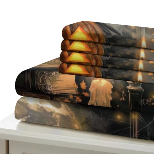 Parure de lit citrouille Halloween impression 3D microfibre de luxe - 7
