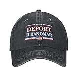 Deport Ilhan Omar Hat Baseball Cap Adjustable Dad Hat Black Z0Y191
