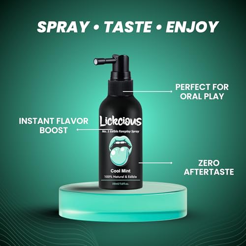Image of Cool Mint Flavored Oral Spray | Enhances Taste for Couples Fun & Intimate Play | Delicious, 100% Edible & Water-Based Formula | 20ml