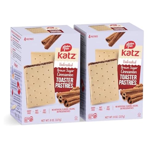 Katz Gluten Free Toaster Pastries. Unfrosted Cinnamon Flavor. Easy Breakfast Snacks. Healthy Snacks For Adults & Kids. Gluten Free. Dairy Free, Nut Free, Peanut Free, Soy Free. Kosher Snacks. 8 OZ (Pack Of 2) Cover